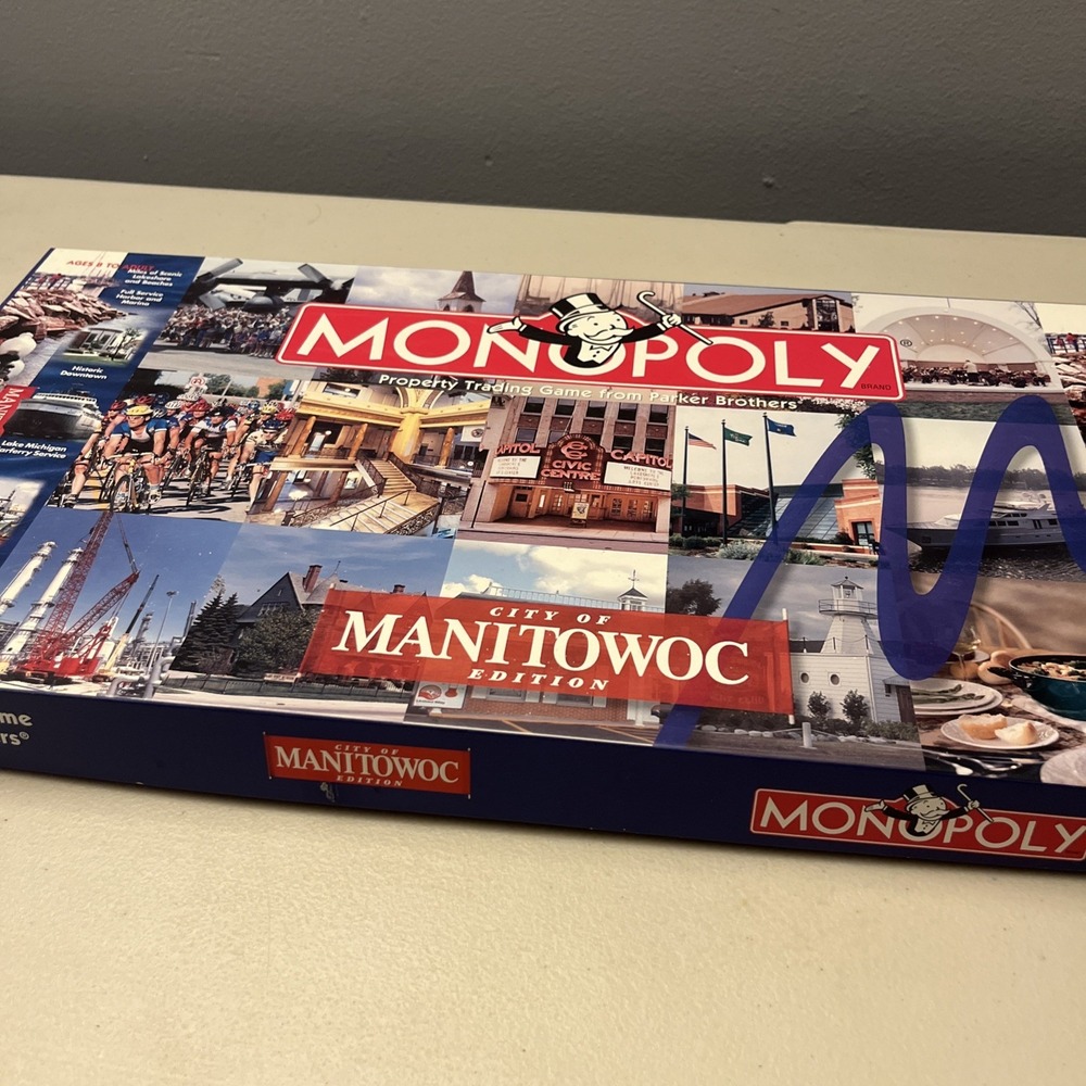 Vintage Monopoly Game City Of Manitowoc Wis. Version Open Box Parker Brothers